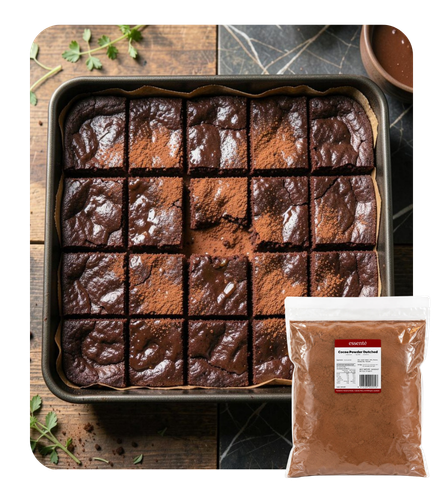 fudgy chocolate brownie.