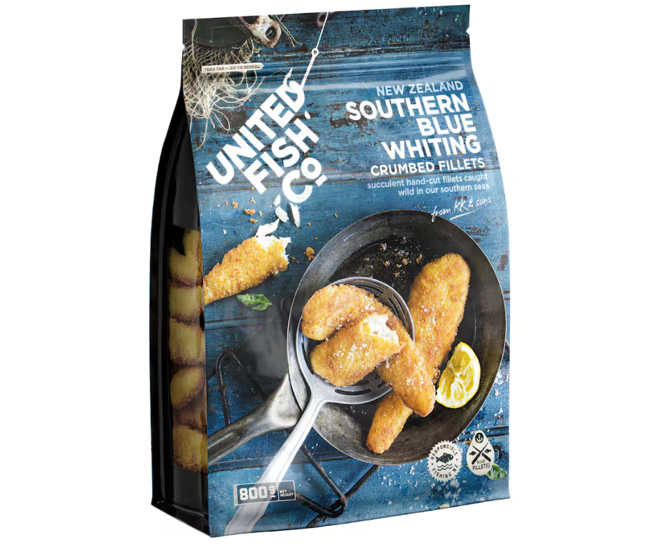 United Fish Co, Crumbed Southern Blue Whiting 800g