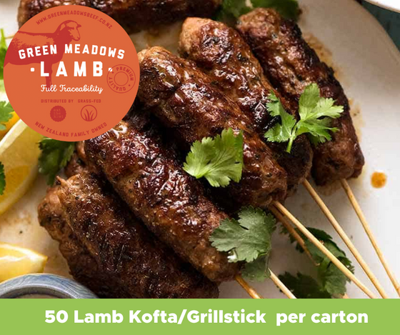 Green Meadows Lamb Koftas/ grill sticks 50 per box 3kg