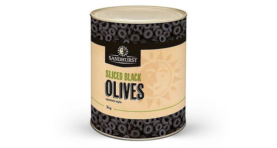 Sandhurst Black Olives, Sliced A10