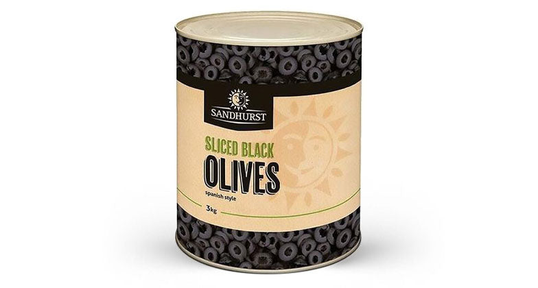 Sandhurst Black Olives, Sliced A10