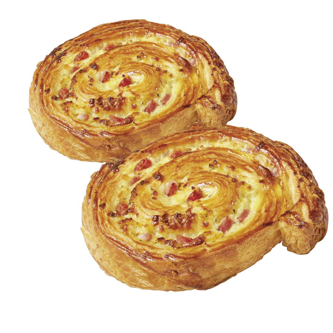 Large European Ham and Cheese croissant swirls 120g x 54 per carton 4.81 WST per piece