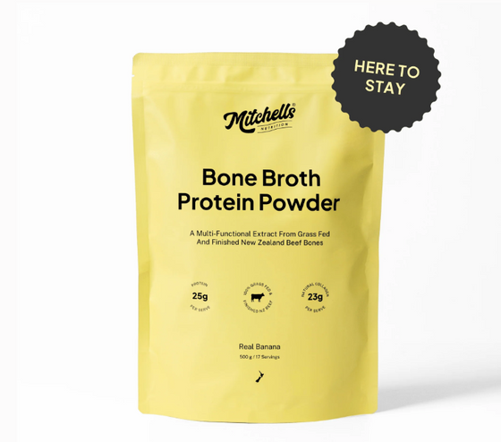 Mitchells Nutrition Bone Broth Protein Powder Real Banana 500g