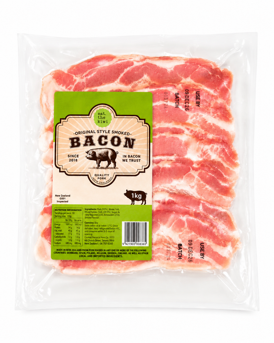 ETK Kiwi Streaky Bacon, 1kg
