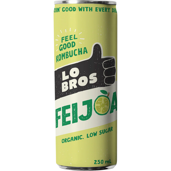 Lo Bros Organic Kombucha Feijoa Can, 250ml