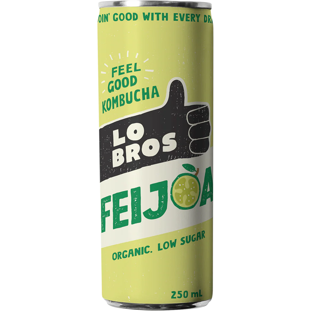 Lo Bros Organic Kombucha Feijoa Can, 250ml