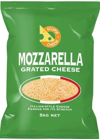 Milligans NZ Grated Mozzarella Cheese 5kg
