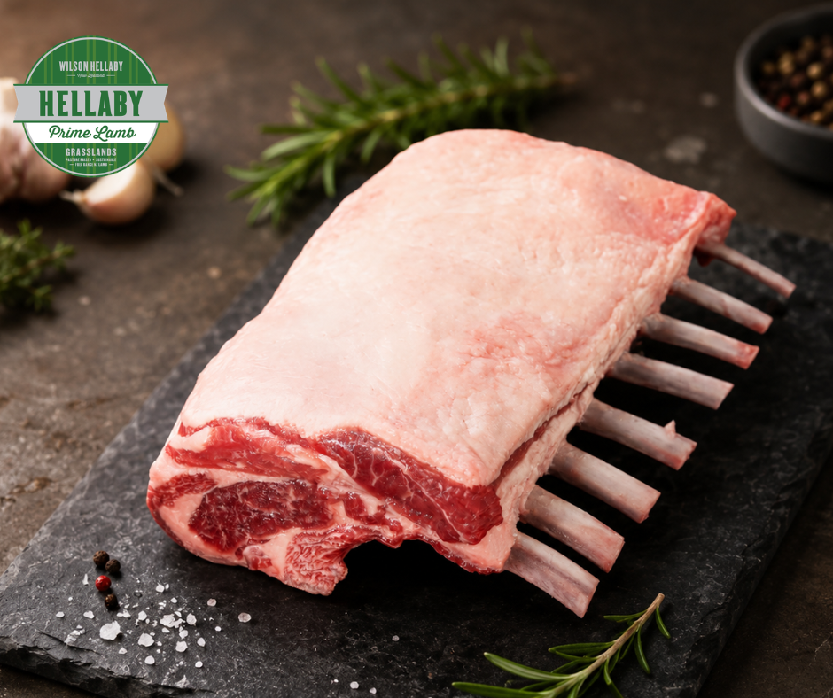 Hellaby NZ Prime Lamb Frenched Rack Cap-Off, price per kg