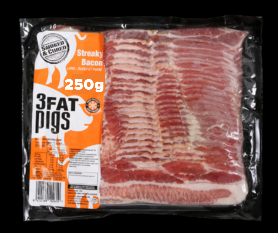 3 Fat Pigs Streaky Bacon 250g