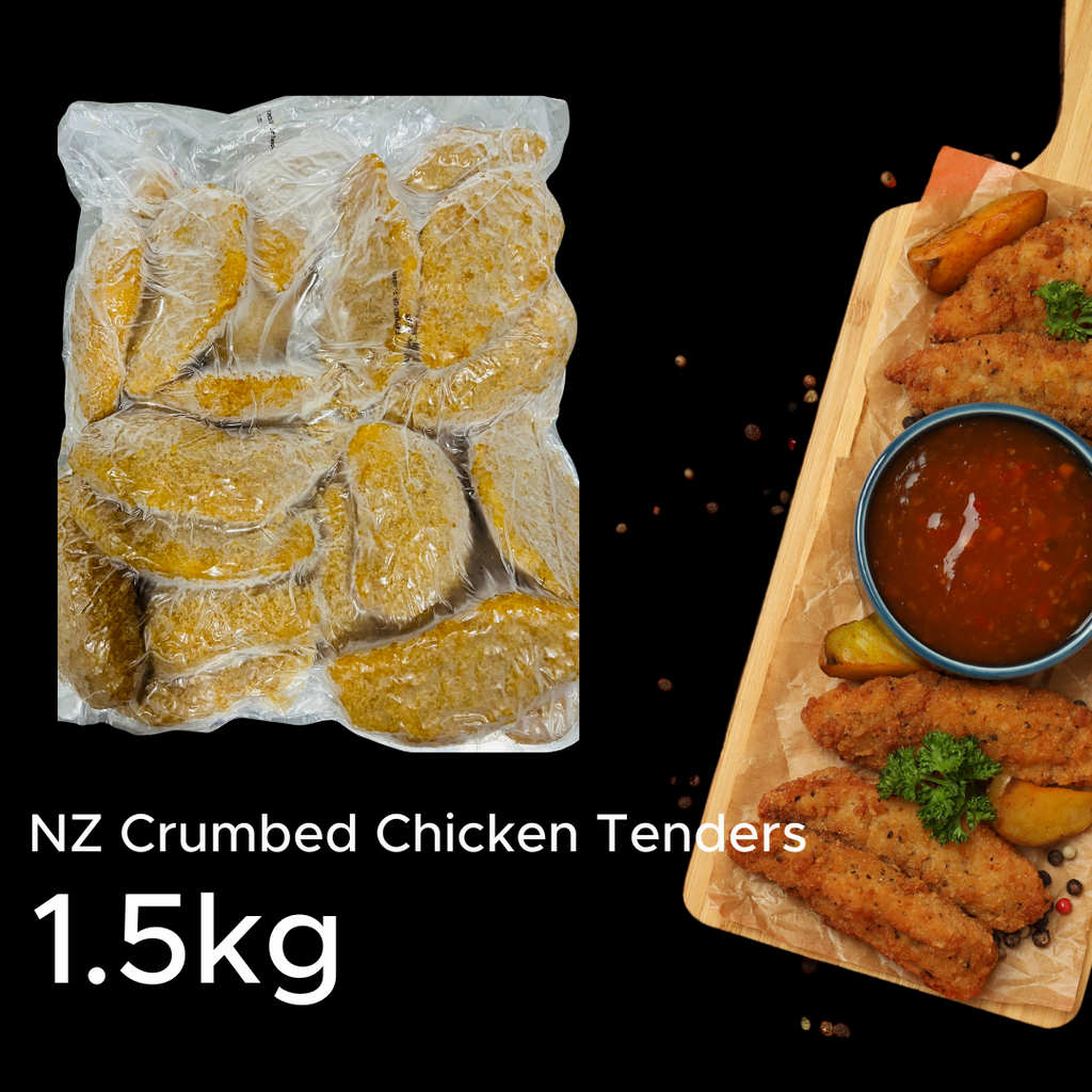 (DIS) NZ Crumbed Chicken Tenders 1.5kg, vac pack (Gluten Free)