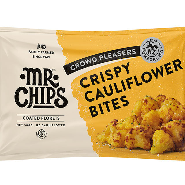 Mr Chips Crowd Pleasers Coated Cauliflower Bites 500g (20x500g)