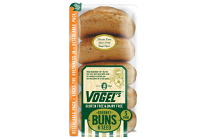 BUNS  - Vogels Gluten Free Burger Bun Six seed 5 Per/ Pack