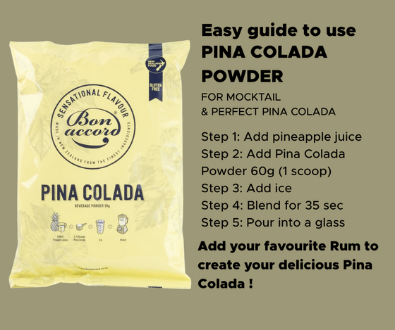 Bon Accord Pina Colada Base 1kg, Gluten Free
