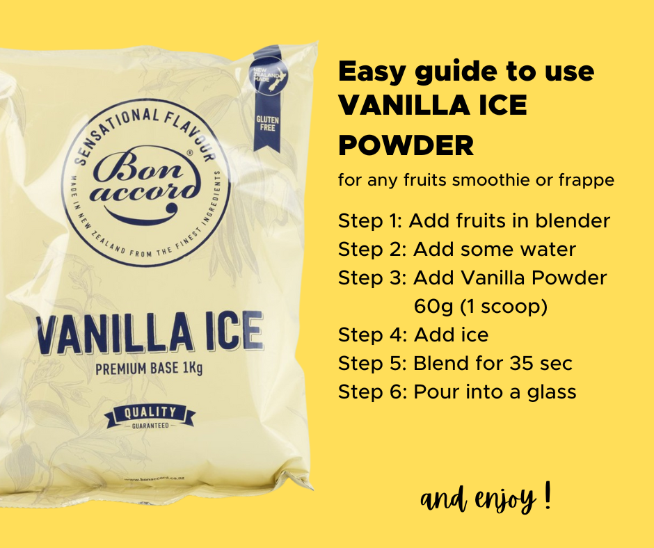 Bon Accord Vanilla Ice premium base 1kg, Gluten Free