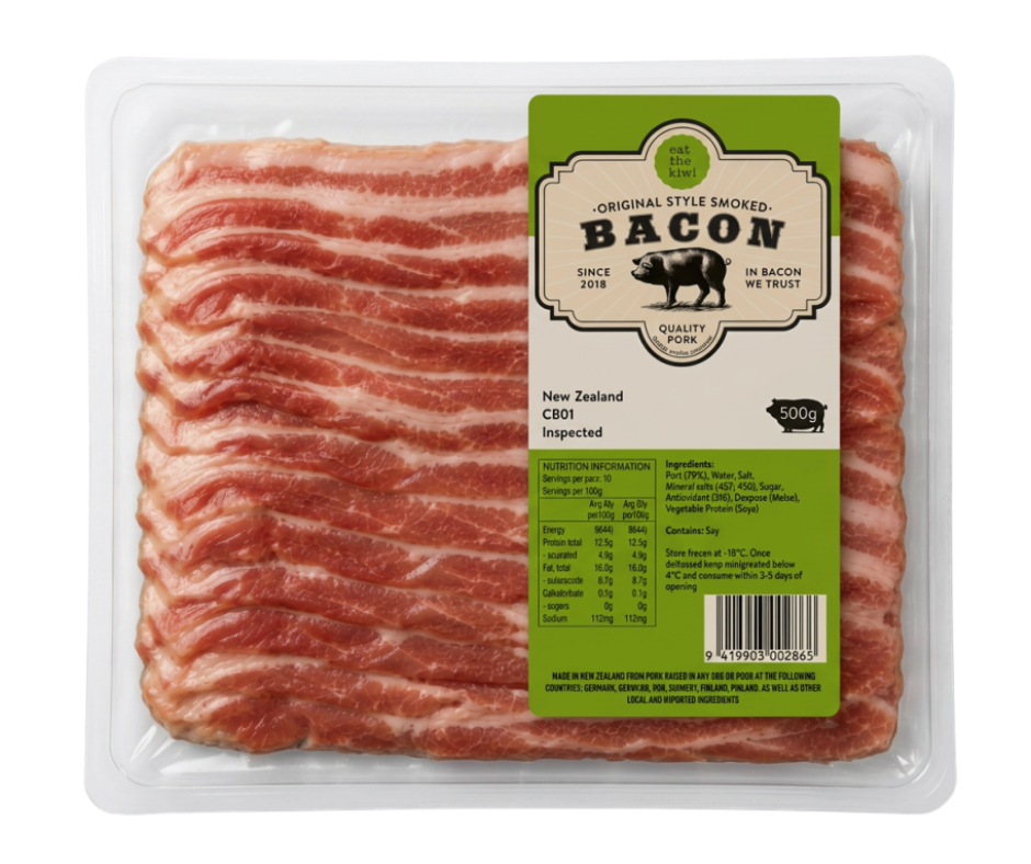 ETK Kiwi Streaky Bacon, 500g