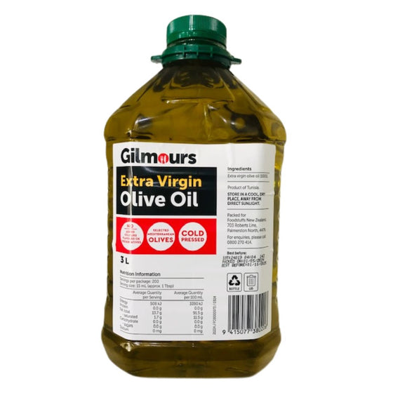 Gilmours Olive Oil Extra Virgin 3L