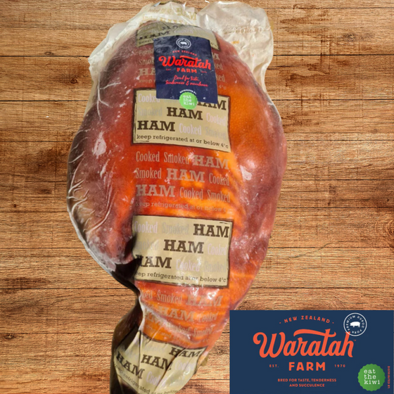 Duroc NZ WHOLE HAM, cooked on the Bone, average 9-13kg. price per/KG