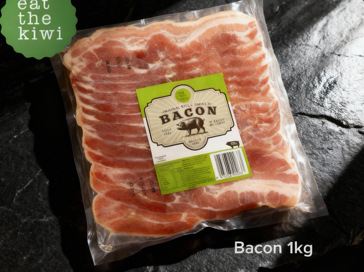 ETK Kiwi Streaky Bacon, middle rasher sliced 1kg