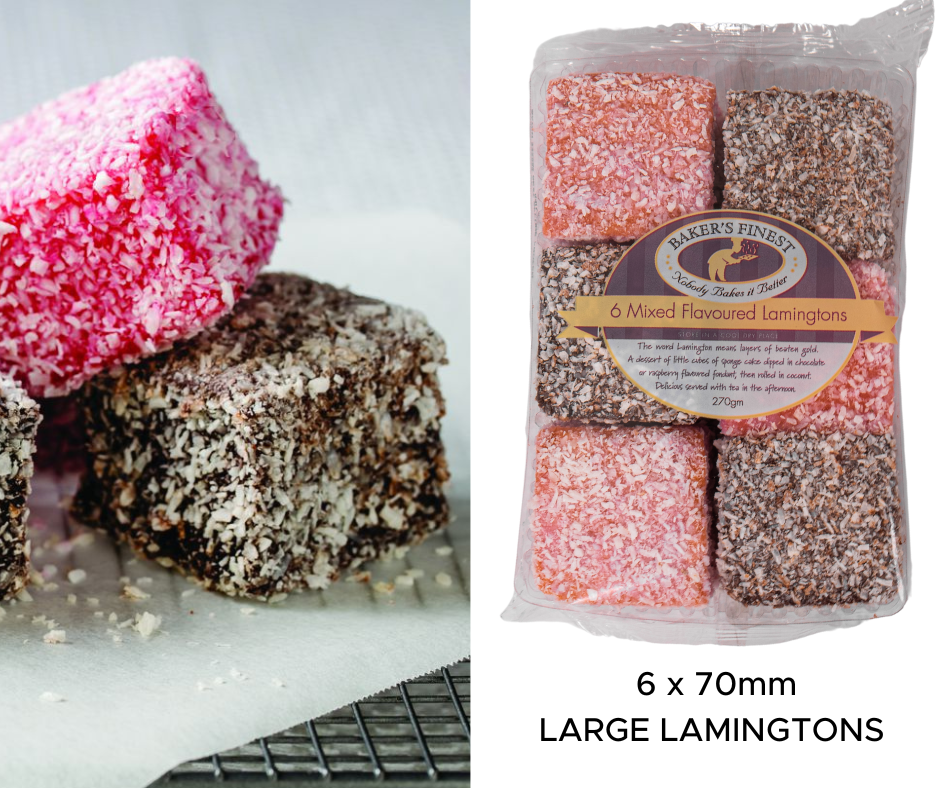 6Pk Bakers Finest Mixed Lamingtons