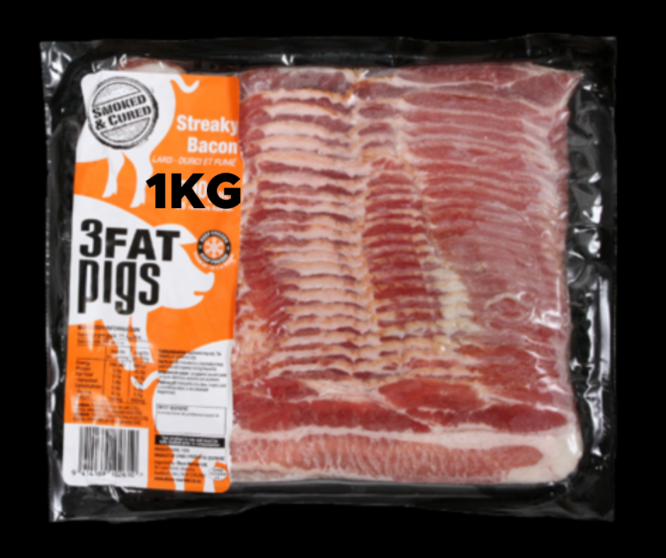 (DIS) 3 Fat Pigs Bacon 1kg