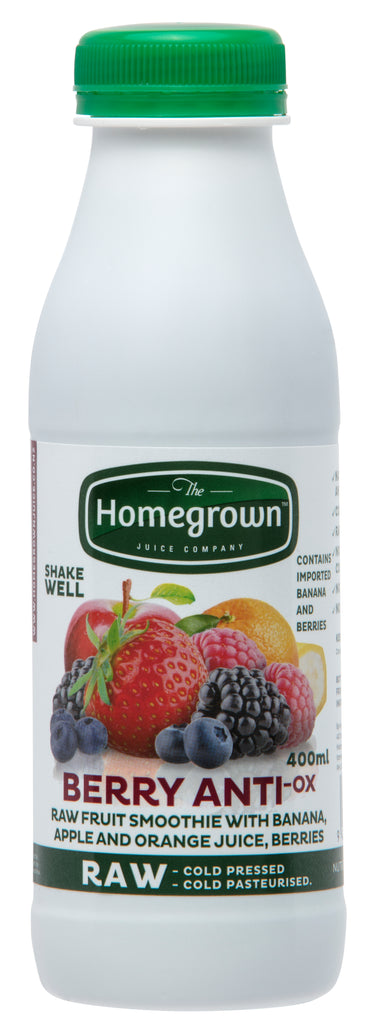 400ML Homegrown PURE BERRY Anti- Ox Smoothie, raw, cold pressed