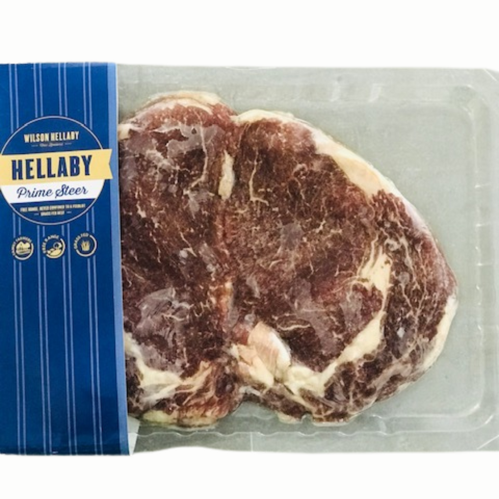 (DIS) Hellaby BEEF SCOTCH FILLET STEAK 
372gm-416gm  $39-$44 PER PACK 
 Price below per/KG