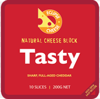 Milligans NZ Tasty Cheese 200g slice