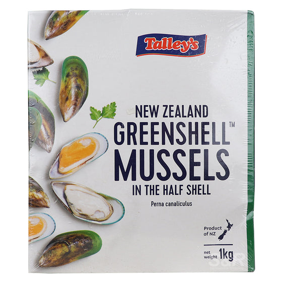 Talleys Greenshell Mussels (Medium), Half Shell, 1kg