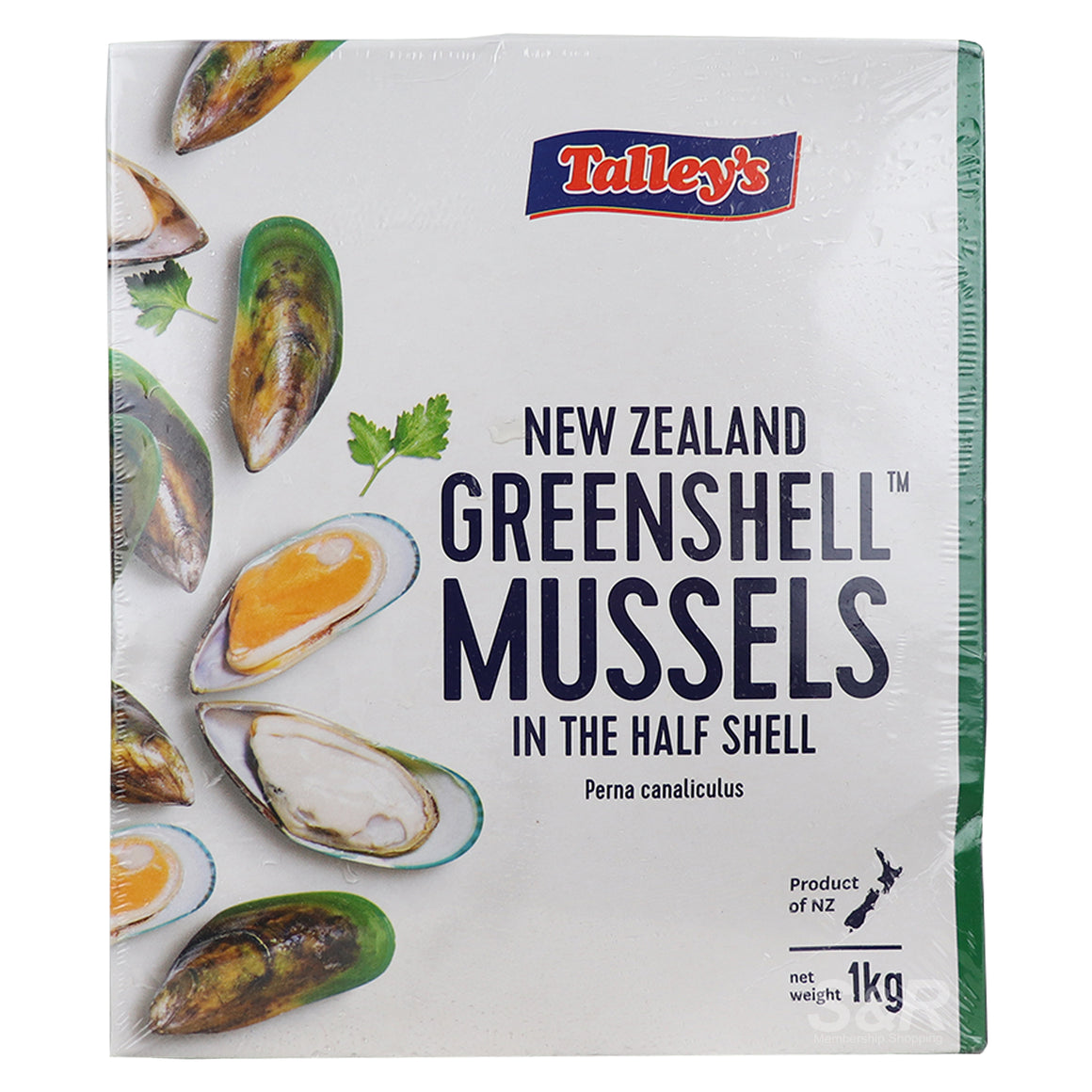 Talleys Greenshell Mussels (Medium), Half Shell, 1kg