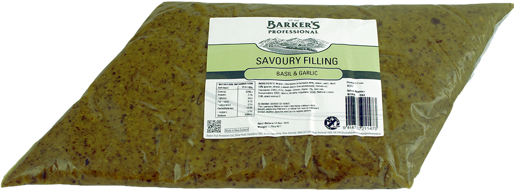 Barkers Pesto Basil and Garlic savoury  filling 1.25kg