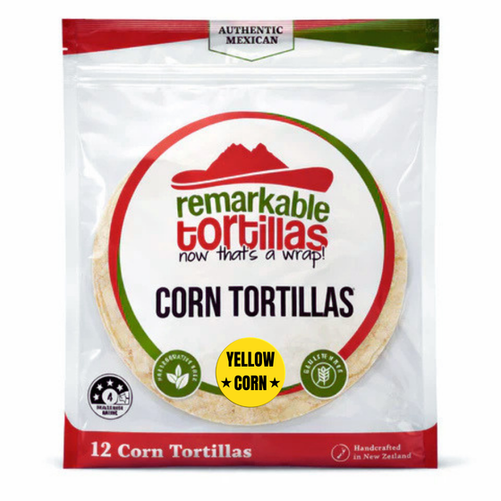 Remarkable Tortillas, Authentic Mexican Corn Tortillas 130mm, Vegan/Gluten free.