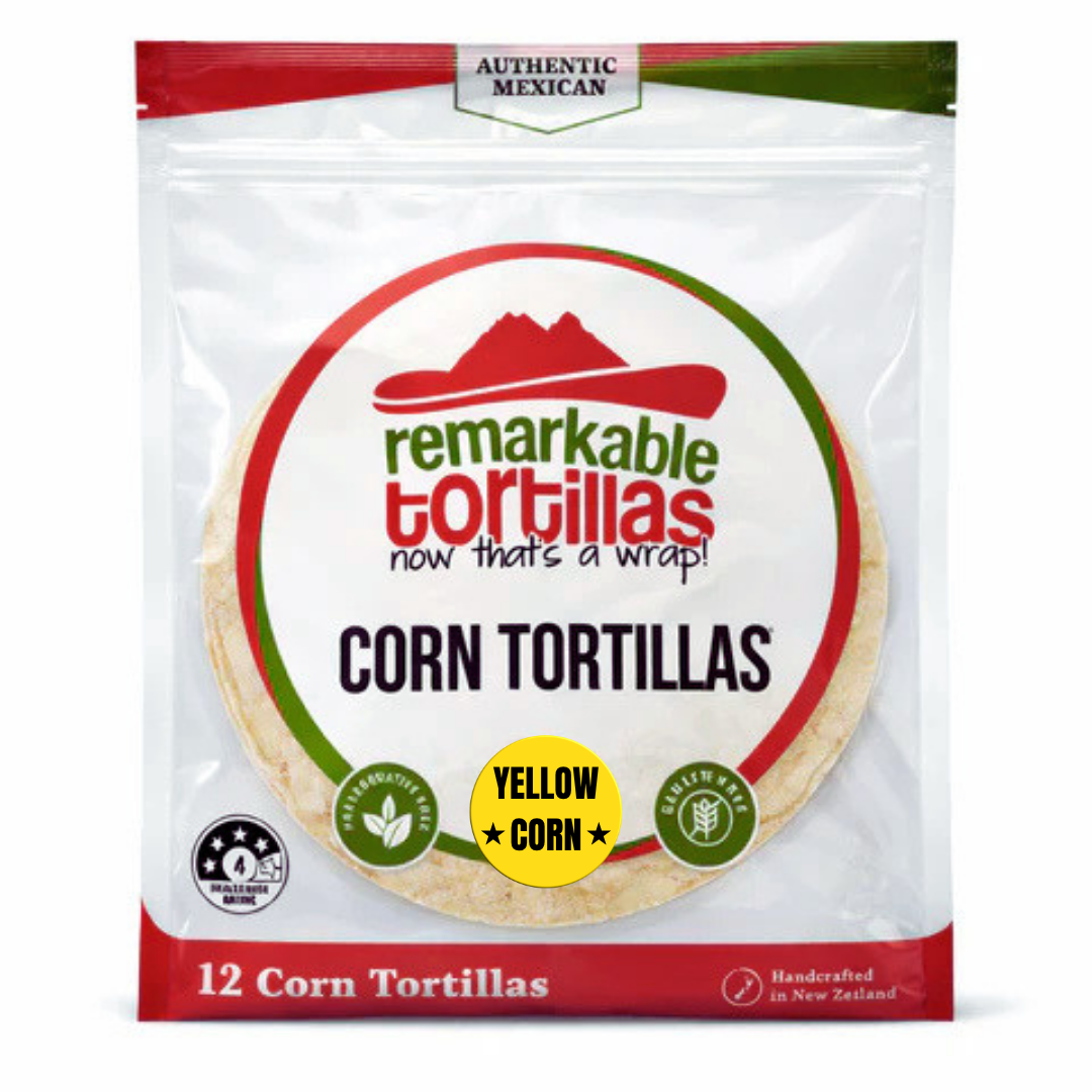 Remarkable Tortillas, Authentic Mexican Corn Tortillas 130mm, Vegan/Gluten free.