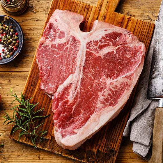 Bone In YP Beef T-Bone (Shortloin) 4kg+, price per kg