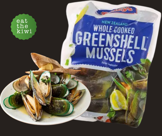 Talleys Whole Greenshell Mussels, Cooked 1kg