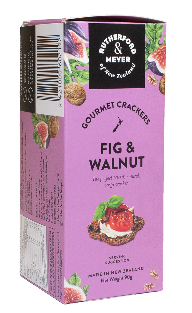 R&M Gourmet Crackers 90g, FIG & WALNUTS