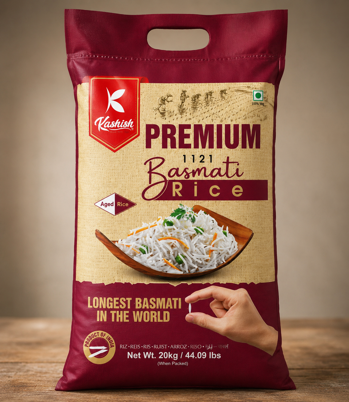 Kashish Premium Basmati Rice 20kg