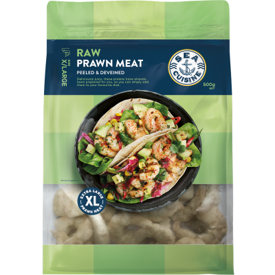 Raw Prawn Meat Peeled & Deveined 500g