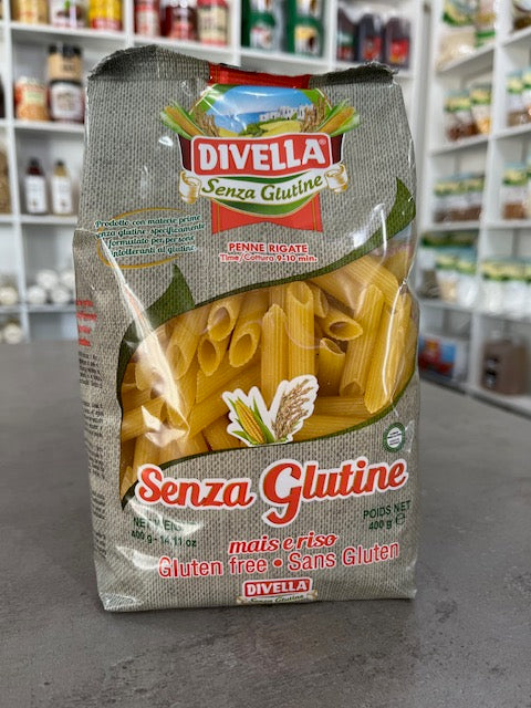 Pasta Penne, Gluten Free, DIVELLA #27 400g (12 per carton)