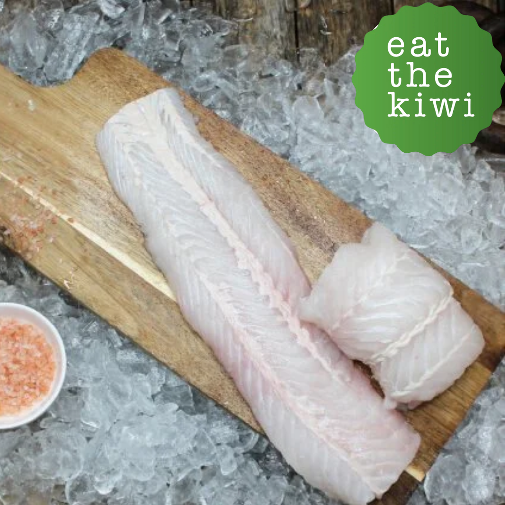 NZ Hoki Fish Portions Fillet, Skinless, 6.8kg free flow box (average 115-175grams per fillet)