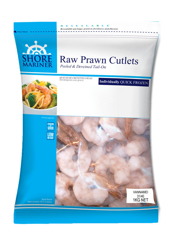 Raw Prawn Cutlet 31/40 1kg, Shore