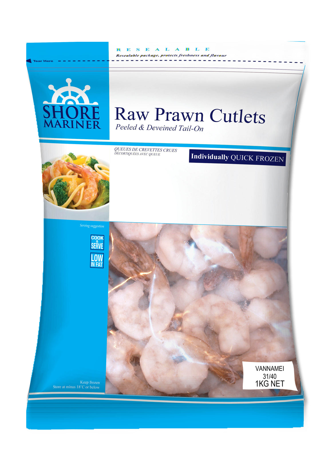 Raw Prawn Cutlet 31/40 1kg, Shore