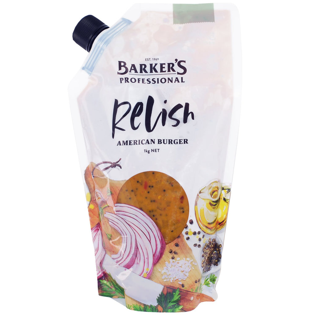 Barkers American Style Burger relish 1 kg