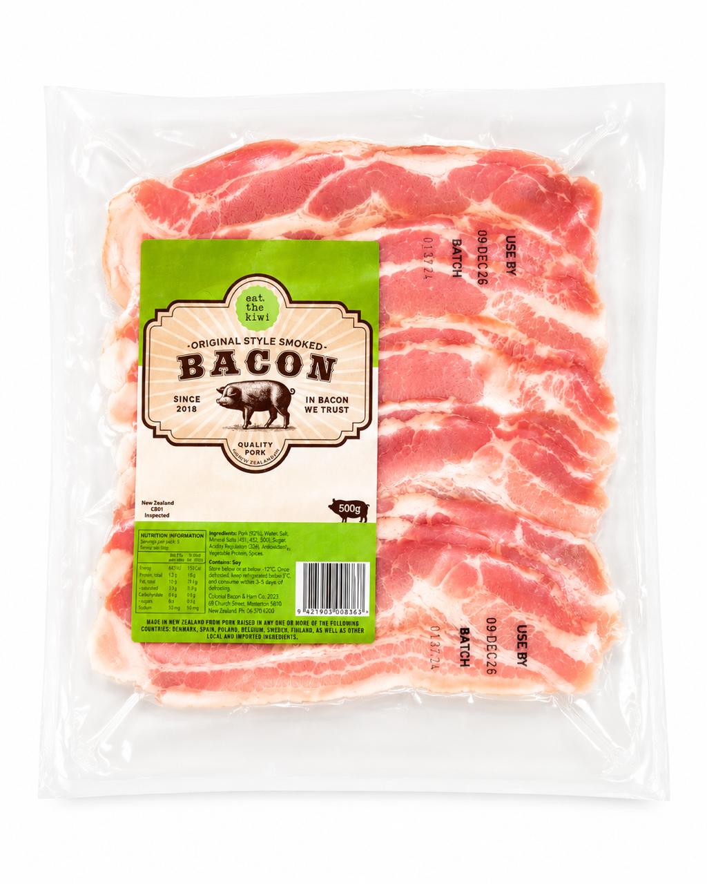 ETK Kiwi Streaky Bacon, 500g