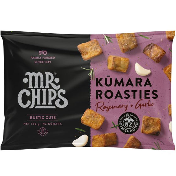 Mr Chips Crowd Pleasers Kumara Roasties 750g (Rosemary & Garlic), 15x900g