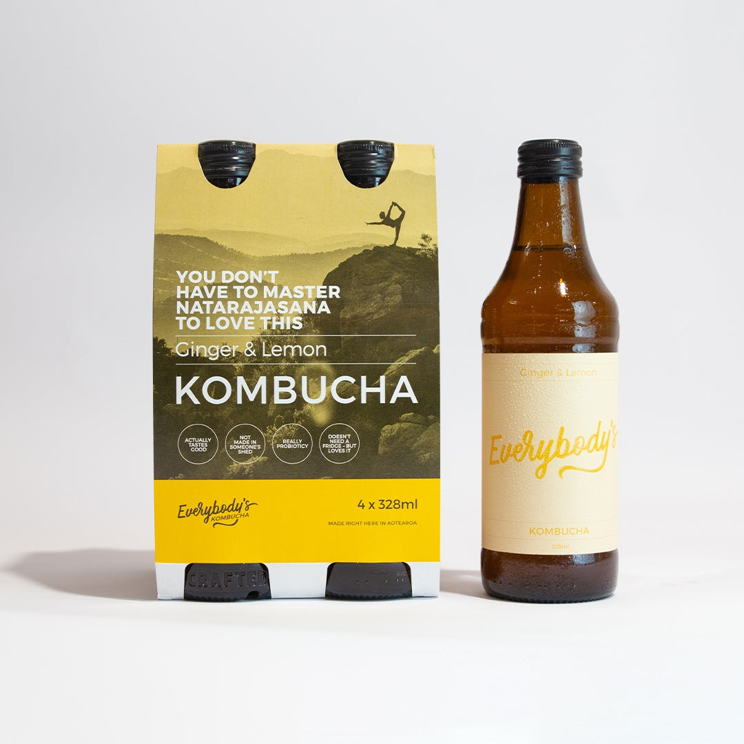 EVERYBODYS KOMBUCHA - Ginger And Lemon 328ml
