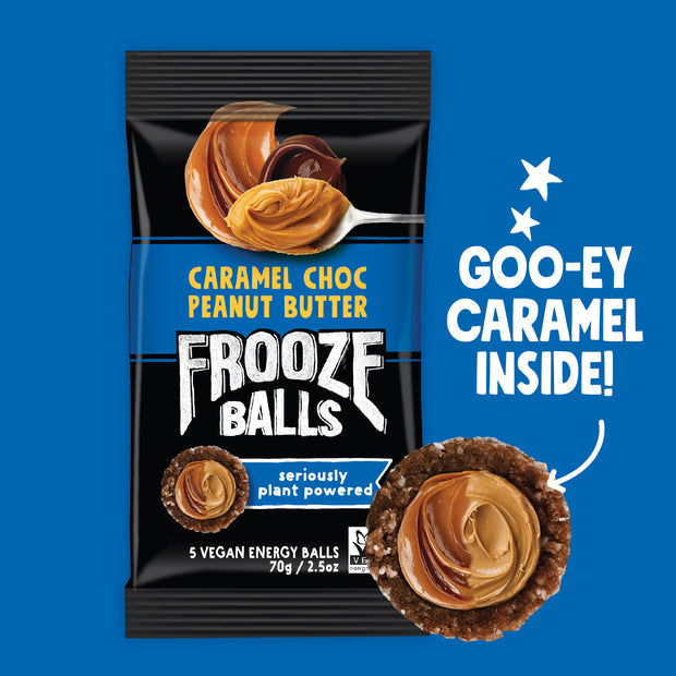 Fooze Balls Pouches Caramel Choc Peanut butter 70g x 20 Carton