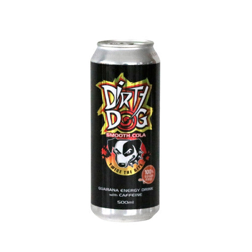 Dirty Dog 100 Sugar Free Energy Drink 12 x 500ml Cans Flavour Smoo