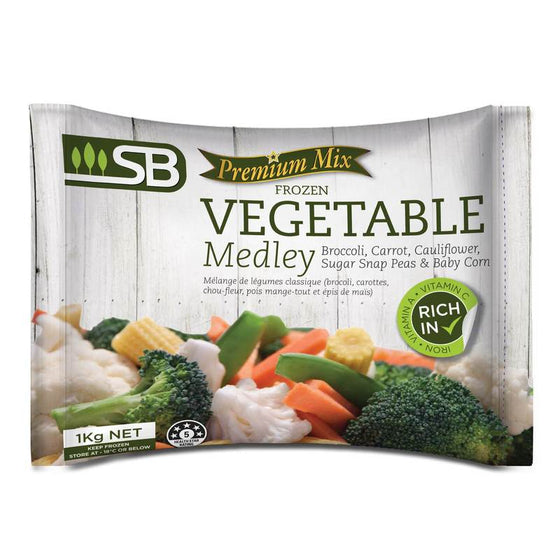 Premium Vege Mix (Carrot, Cauliflower, Broccoli, Sugar Snap Peas, Baby Corn) 1kg