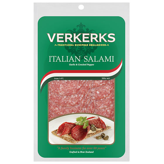 Verkerks Italian Salami Slice 100g