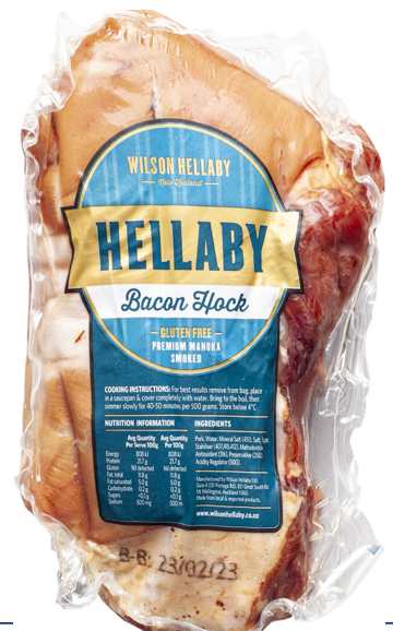 HELLABY BACON HOCKS SMOKED  VAC PAC